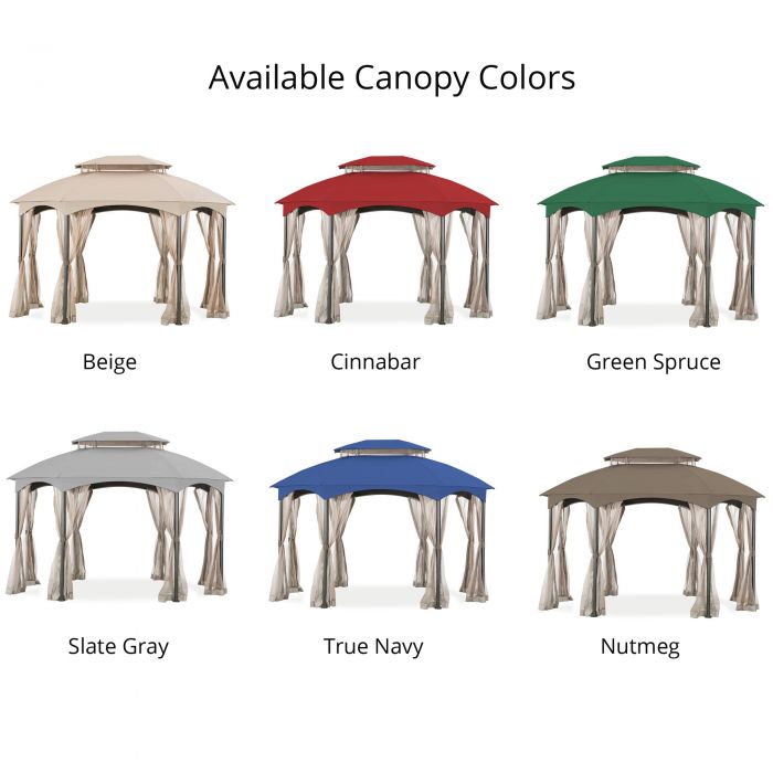 Replacement Canopy for Manhattan Gazebo - Riplock 350