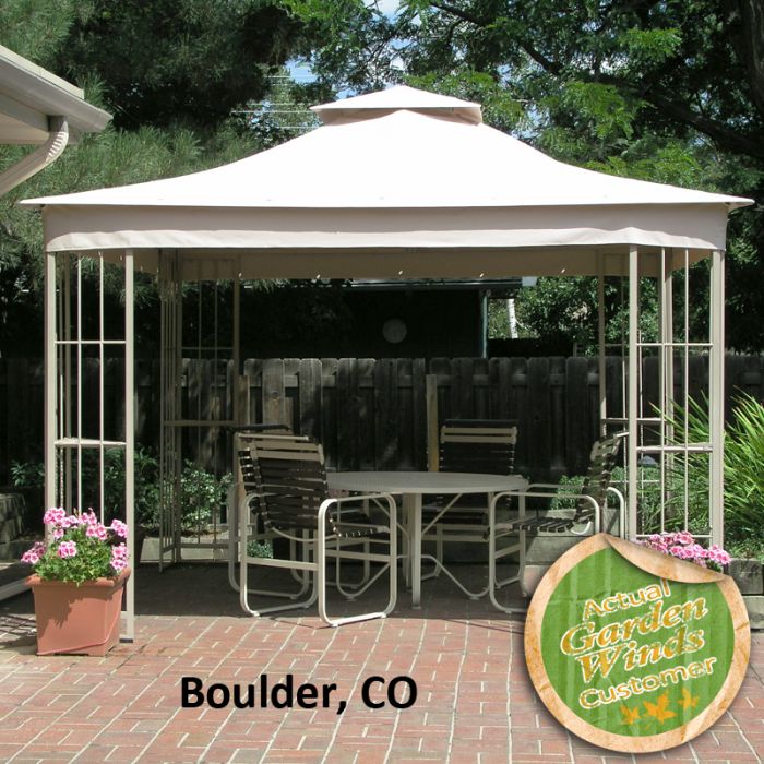 sazae　0804 Lowes 10x10 Garden Treasures Gazebo Replacement Canopy S-J