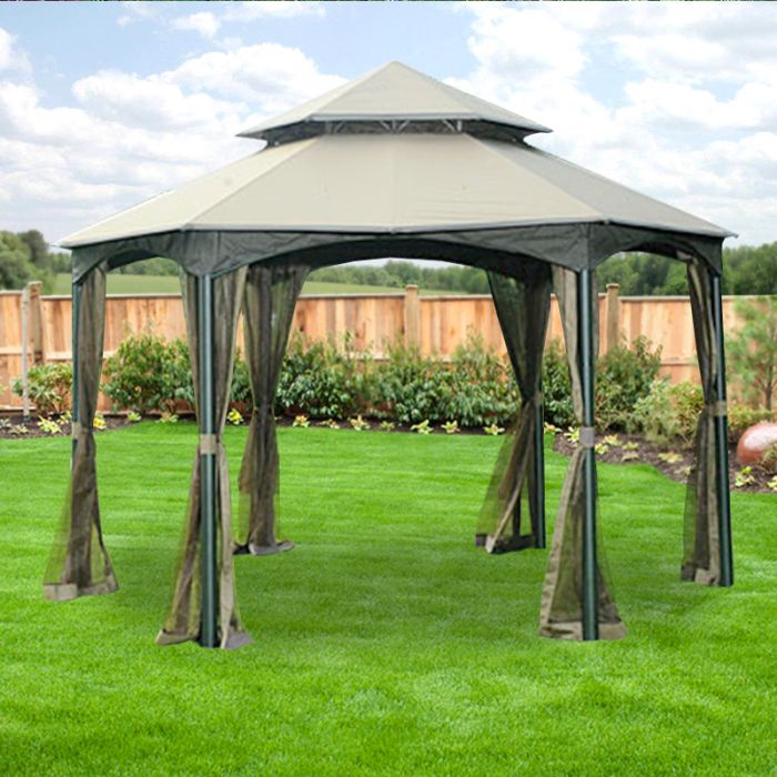 Replacement Canopy for Big Lots Southbay Hex Gazebo RipLock 350 Garden Winds