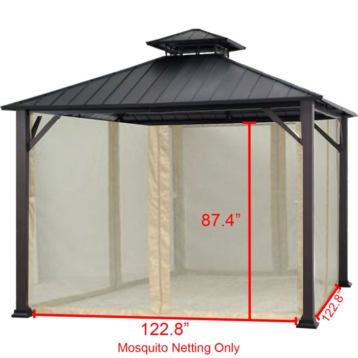 Universal Replacement Mosquito Netting Set for 10' X 10