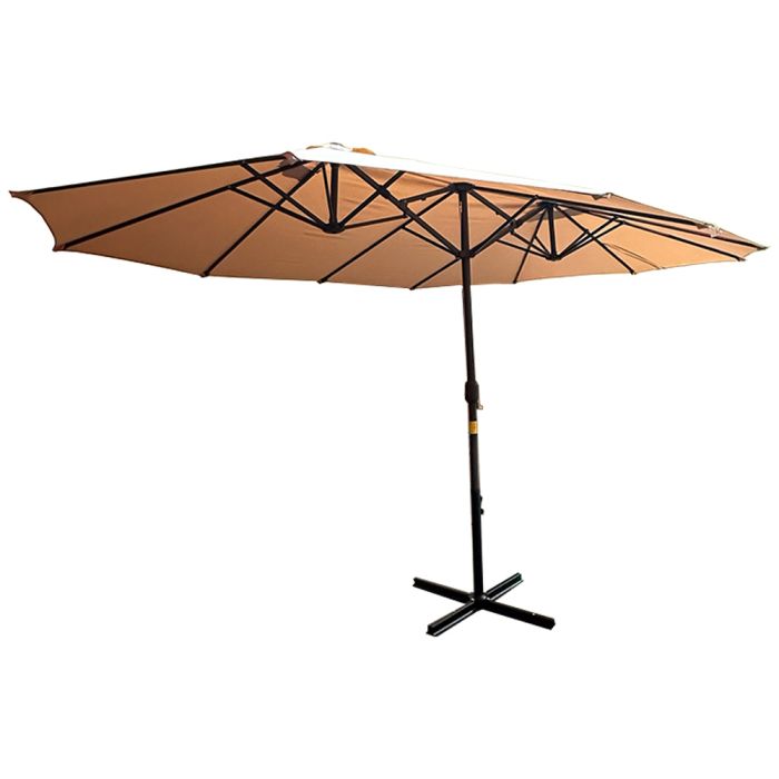 thumbnail image 2 of Double Sided Umbrella Replacement Canopy - 15ft Triple Parasol Cover With Anti-UV Protection 2 of 9