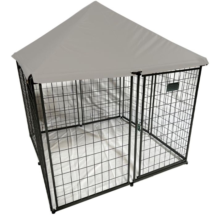 Replacement Canopy Cover for Retriever 5 x 4.5 x 4.5 Portable Pet Dog Kennel Playpen RipLock 350 Slate Gray Garden Winds