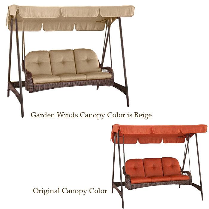 Replacement Canopy for Azalea Ridge Three Person Swing BEIGE Garden Winds