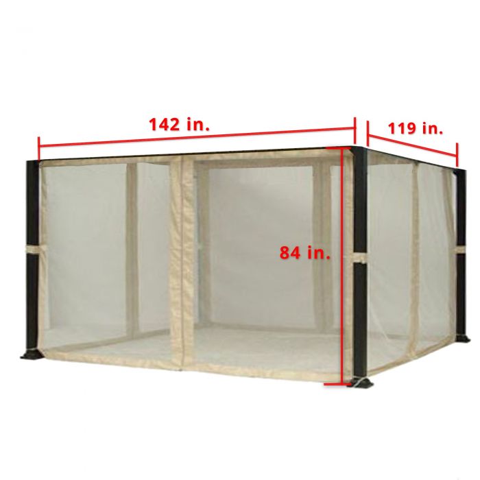 Universal Mosquito Netting Set for 10 x 12 Gazebo
