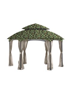 Replacement Canopy for Heritage Hex Gazebo - 350 - Camo Green