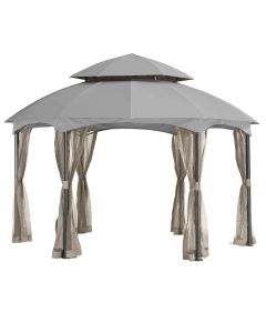 Replacement Canopy for Heritage Hex Gazebo - Riplock 350 - Slate Gray