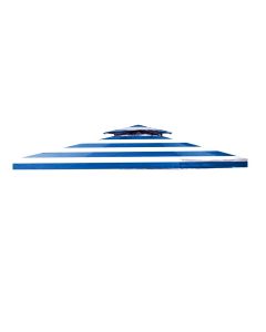 10 X 10 Universal Replacement Canopy 2-Tiered - 350 - Cabana Blue