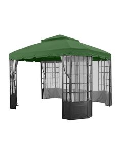Bay Window Gazebo Replacement Canopy - RIPLOCK 350 - Green