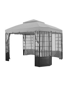 Bay Window Gazebo Replacement Canopy - RIPLOCK 350 - Slate Gray