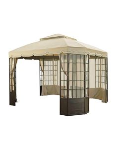 Replacement Canopy and Netting Set for Bay Window Gazebo