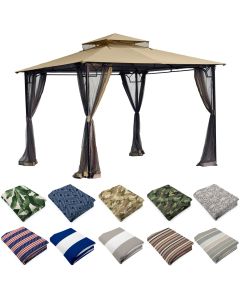 Replacement canopy for bamboo look gazebo