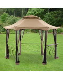 Replacement Canopy and Netting for BHG Hex Gazebo - Riplock 350