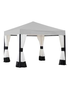 Replacement Canopy for Black and White Gazebo