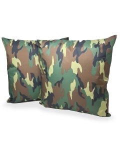 Pillow Cases - Set of 2 - Camo Green - Pillows Not Included