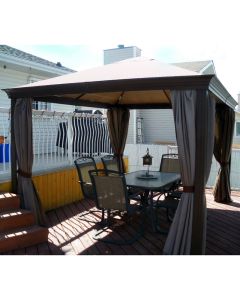 Replacement Canopy and Net for Pillared 10' x 12' Gazebo- Riplock 350