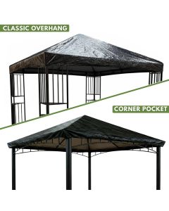 Universal Gazebo Canopy Protective Rain Cover - Black