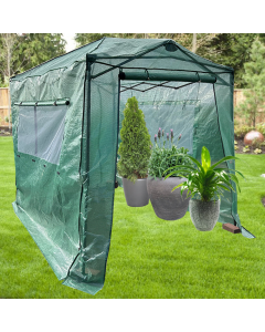Replacement Cover for Eagle Peak 8 x 6 Portable Walk In Instant Pop Up Greenhouse - PE Fabric - Green