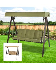 Replacement Canopy for 3 Person Swing - Beige - SMALLER VERSION - RipLock