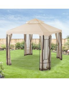 Replacement Canopy and Netting for Cottleville Gazebo - Riplock 350