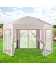 Replacement Canopy for Pearl Bisque Hex Gazebo - RipLock 350