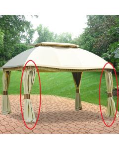 Replacement Privacy Curtain Set for Domed Gazebo - 350