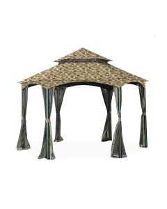 Replacement Canopy for Southbay Hexagon Gazebo - 350 - Camo Sand
