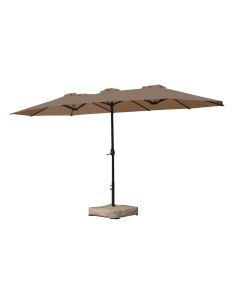 Replacement Canopy for Big Lots Real Living Triple Umbrella 15ft - Nutmeg