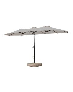 Replacement Canopy for Big Lots Real Living Triple Umbrella 15ft - Slate Gray