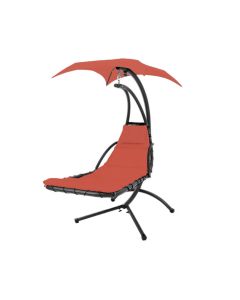 Replacement Canopy for Best Choice Products Hanging Curved Chaise Lounge Chair - RipLock 350 - Terra Cotta