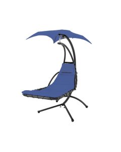 Replacement Canopy for Best Choice Products Hanging Curved Chaise Lounge Chair - RipLock 350 - True Navy