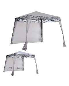 Replacement Canopy and Sunshade for Ezyfast Base 8' x 8', Canopy Top 6' x 6' Slant Leg Pop Up - RipLock 350 - Slate Gray