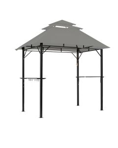 Replacement Canopy for Yaheetech Triple Tier Grill Gazebo – RipLock 350 – Slate Gray