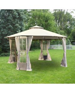 Replacement Canopy and Net for Round Steel Gazebo - RipLock 350