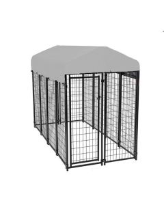 Replacement Canopy Cover for BestPet 8’ x 4’ x 6’ Outdoor Dog Kennel Playpen Crate – RipLock 350 – Slate Gray