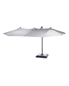 Replacement Canopy for Canvas Simcoe Triple Offset Solar Umbrella - RipLock 350 - Slate Gray