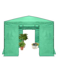 Replacement Cover for Eagle Peak 10' x 10' Portable Walk In Greenhouse - PE Fabric - Green