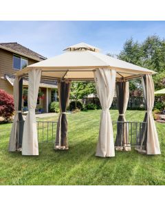 Replacement Canopy for Outsunny Hexagon Gazebo - Riplock 350