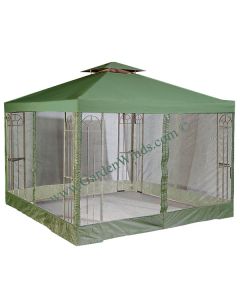 12 x 12 Universal Replacement Canopy and Netting Set (Two-Tiered) - Riplock 350