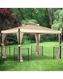 Replacement Canopy and Net for Corinth Gazebo - RipLock 350