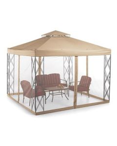 Replacement Canopy and Netting for Whole Home 10 x 10 Cabin Style Gazebo