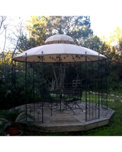 Garden Style Round Gazebo Replacement Canopy - 350