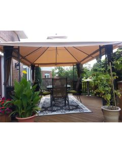 Replacement Canopy for Hampton Wicker Gazebo - RipLock 350