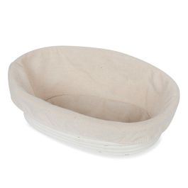 Artisan Wide Oblong Proofing Basket with CLOTH LINER 9in