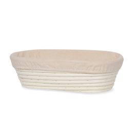 Wide Oblong Proofing Basket w/CLOTH LINER 12in