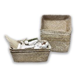 12 Pack - Alexa White Wash Large Rectangular Tray 12in