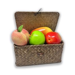 Alexa Keepsake Storage Box with Lid - Natural 9in