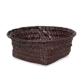 Alexa Mahogany Square Tray Basket - Small 5in