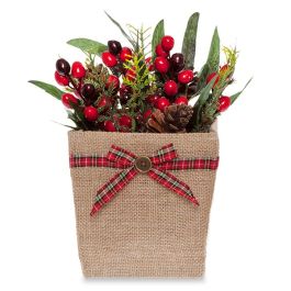 Jute Holiday Plaid Utility Bag - Medium