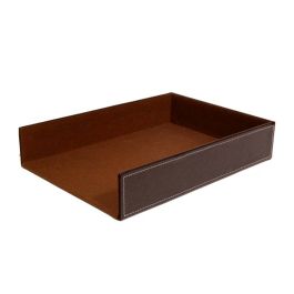 Roosevelt Faux Leather Document Tray Brown - 15in