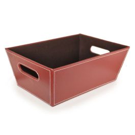 Roosevelt Faux Leather Tray Burgundy - Large 15in